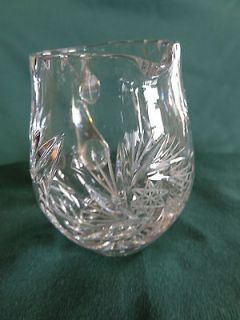 VINTAGE 1950 PINWHEEL NICE CUT CRYSTAL STARBURST CREAMER LEAD A++