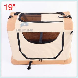 Neptune 19Pet Carrier Crate Folding Soft Cage Bag PC12 Beige&Yellow S