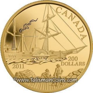 Canada 2011 Shipping Trade s s Beaver Paddle Wheel Steamship $200 Gold