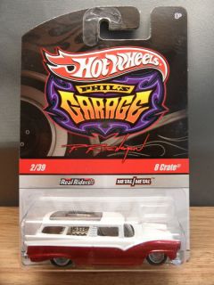 2010 Hot Wheels 1 64 Phils Garage 8 Crate 1957 Ford Wagon Red Real