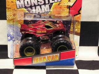 Hot Wheels 2012 Iron Man with Topps Card Monster Jam Truck