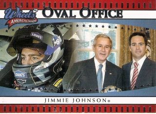 JIMMY JOHNSON w PRESIDENT BUSH *Oval Office* 2008 Wheels AT MINT Eh