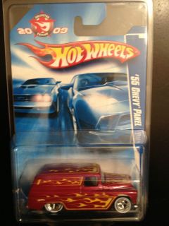 Hot Wheels 2009 Kmart Mail in Promo 55 Chevy Panel Red w Real Riders