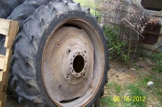 11 2 x38 Rear Tractor Tire with 9 Hole Rim JD Ford Oliver Farmall