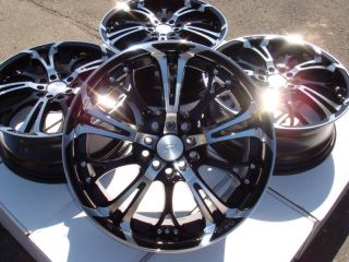 17 Effect Wheels Black Rims 5 Lugs Neon SRT Neon Scion TC XD Camry
