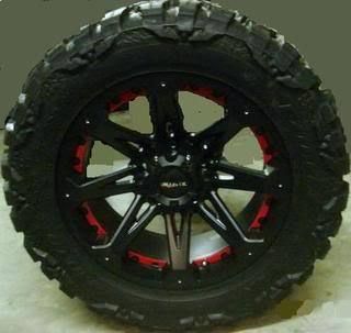 17 Wheels Rims Ballistic Jester Black with 33x12 50x17 Nitto Mud