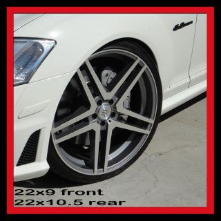 22 Wheels Tires Staggered Fits Mercedes S550 CL550 S63 S65 CL63 CL65