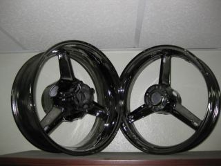 Suzuki GSXR 1000 Black Chrome Wheels 2001 2004 Exchange
