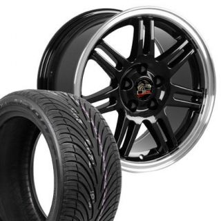 17x9 Black 10th Ann DD Wheels Rims Tires Fits Mustang®