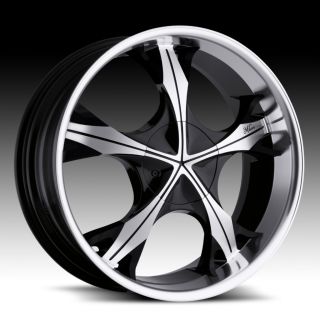 22 inch Milanni Tempest Black Wheels Rims 6x5 5 6x139 7 30