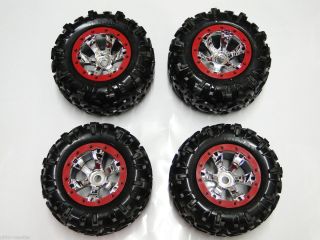 New Traxxas Summit 1 10 Wheels Tires Red Geode RM31R