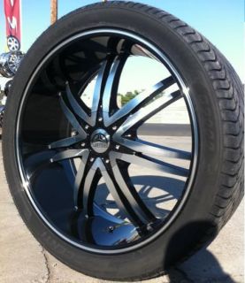 24 Bentchi B14 Black Wheels Rims and Tires Armada Nissan Titan QX 56