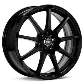 17 Enkei EDR9 Black Rims Wheels 17x7 38 4x100 Mini Cooper Civic Fit