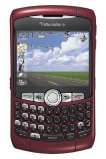 New Rim Blackberry 8320 Curve Cell Phone Unlocked Qwerty Red WiFi Free