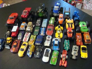 Lot of 41 Matchbox Hotwheels Cars Some Monster Cars