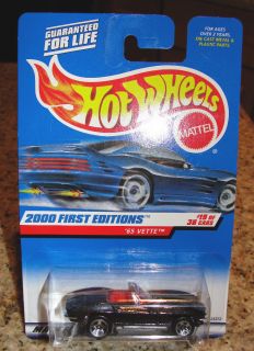 Hot Wheels 2000 First Editions 65 Vette 19 of 36 Cars Mint on Card