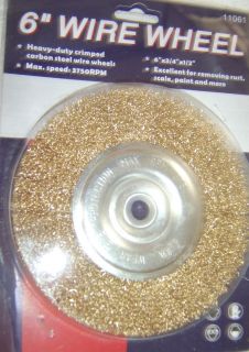 Wire Wheels 6 inch Crimped for Rust Removal and More
