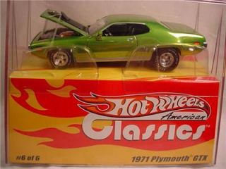 Wheels American Classics 71 PLYMOUTH GTX 1971★ Green ★143 scale