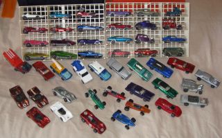 Huge Lot of Vintage Hot Wheels w/ 49 Cars in a Case 2 Super Chargers