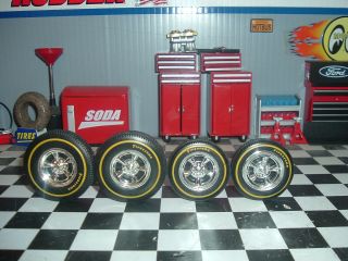 18 Parts Set of 5 Spoke Wheels w Nostalgia Firestone Tires