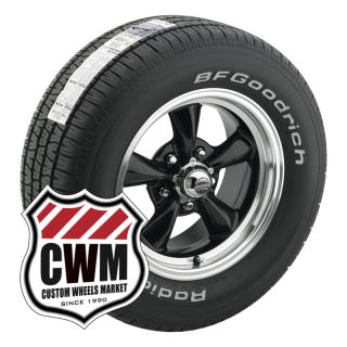 15x7 Black Wheels Rims BFG Radial T A Tires 225 70R15 for Chevy El