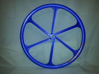 Aerospoke Composite Track Fixie Bike Wheel Black White Blue Rim