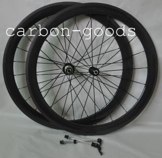 Finish Carbon Fiber Road Bike 50mm Tubular Wheels Wheelset