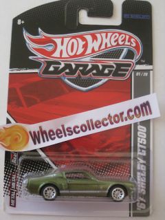 67 Shelby GT500 Mustang Green 2011 Garage Hot Wheels Real Riders