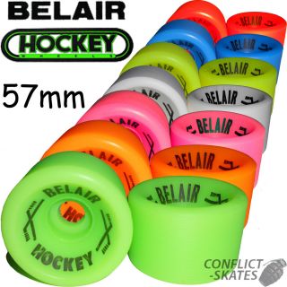 Belair Hockey Quad Rollerskate Wheels x8 Choose Colour for Bauer Roces