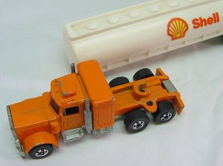 Shell Fuel Tanker Trailer 1980 Peterbuilt Vintage Hot Wheels