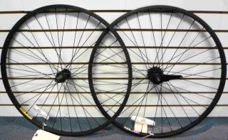 Bike 26x1 75 Wheels Wheelset Rims Black Rims w Black Spokes
