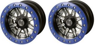 Hiper Sidewinder Blue Single Beadlock Wheels 12 12x7 2 5 4 156