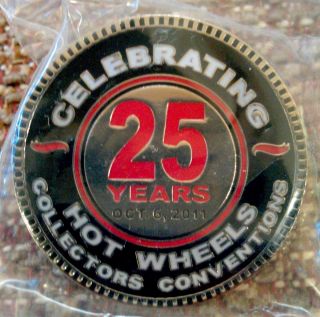 Hot Wheels 2011 25th Collectors Convention Dinner Lapel Pin