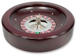 Roulette Wheel 18 inch Lacquered Wood