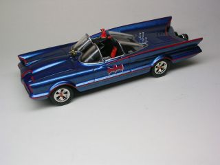 Hot Wheels 1 50 Scale 1966 Batmobile with Custom Decals and Paint