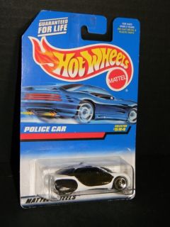 1998 Hot Wheels Police Car Collector 594 Black MOC