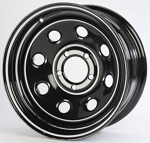 Products 671124 Baja 8 Black Steel Wheels 15 x 10 6 5 5 New