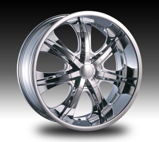 24 inch Velocity VW725 Chrome Wheels Rims 5x120 13