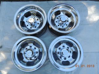 JUST POLISHED 8 LUG SLOT MAG WHEELS 15 CHEVY TRUCK DODGE FORD VAN MAGS