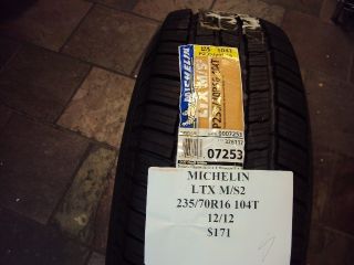 Michelin LTX M S2 235 70R16 104T Brand New Tire