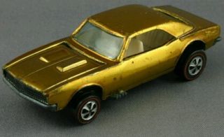 1968 Hotwheels Redline Gold Custom Camaro