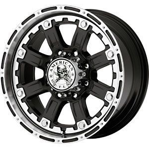 New 20x9 6x135 American Outlaw Black Wheels Rims