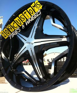 20 inch Forte 19 Black Wheels Rims Tires 5x127 Jeep Grand Cherokee