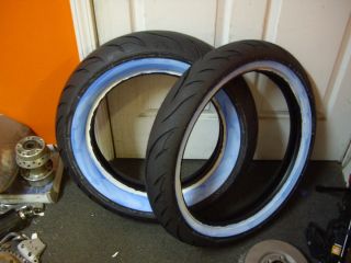 New Avon Cobra White Wall Tires 140 90 16 Rear 100 90 19 Front