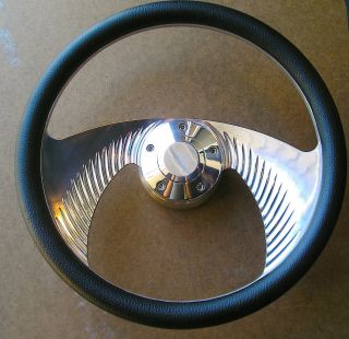 14 Half Wrap Aluminum Winged Steering Wheel w Billet Adapter
