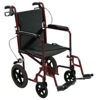 Expedition Aluminum Transport Chair w 12 Wheels Red