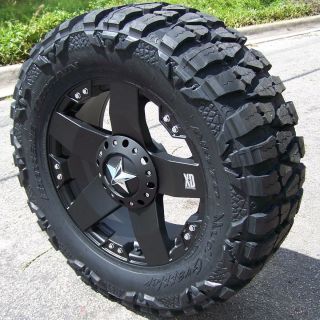 20 Black XD Rockstar Wheels Nitto Mud Grappler GMC Sierra 1500 Chevy