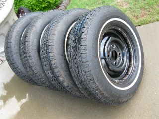 13 Inch 4 Lug Steel Rims With P185 80R13 Tires Off 1963 Ford Falcon