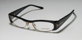 TF 5076 51 16 135 Gold Black Half Rim Eyeglasses Glasses Frame