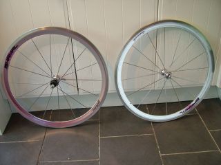 of Campagnolo Shamal 700c Clincher Wheels with C Record Hubs